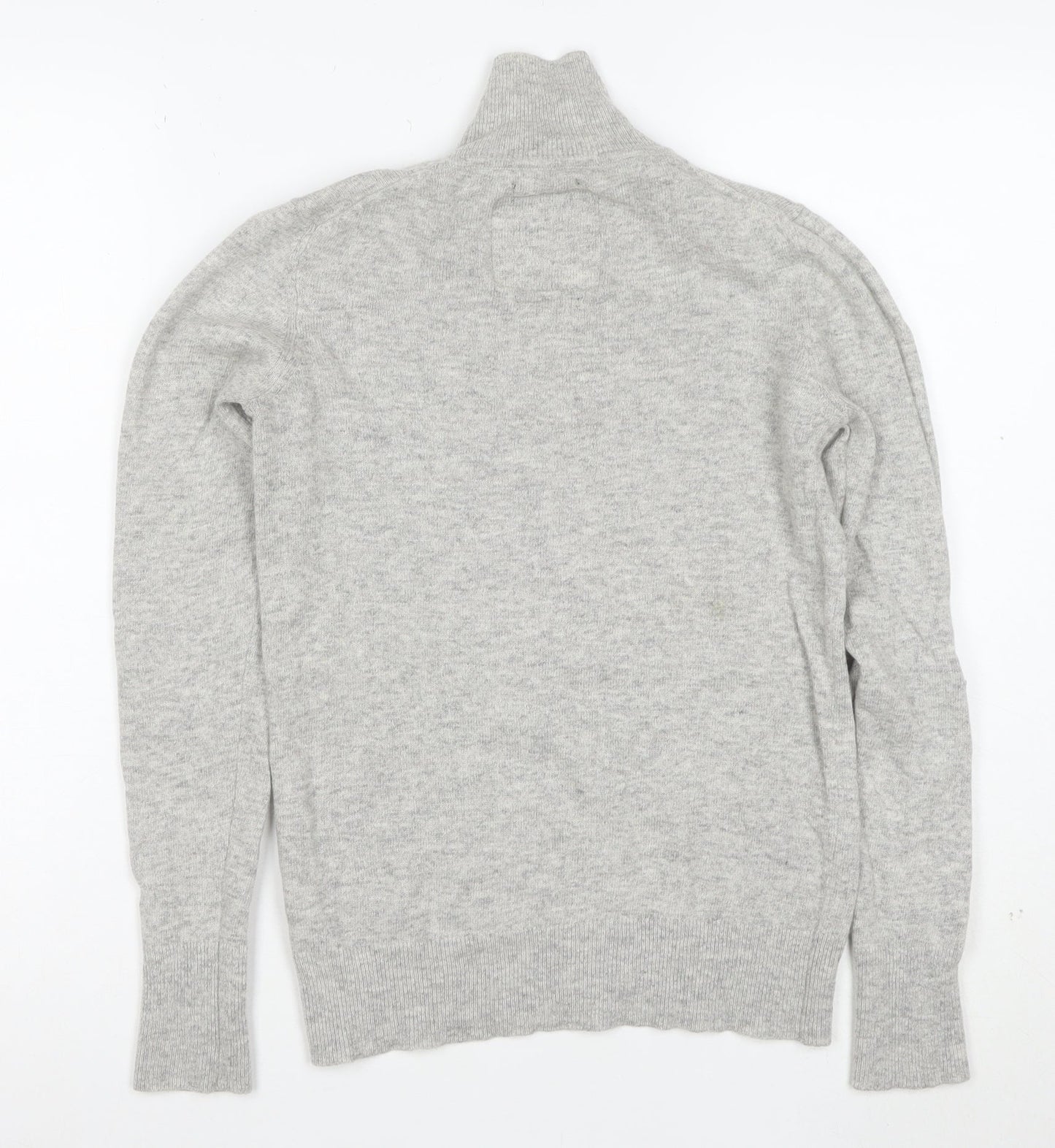 Superdry Women Grey Roll Neck Wool Blend Jumper XS