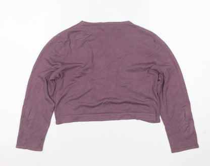 Kaliko Womens Purple Size 10 Long Sleeve Shrug Cardigan