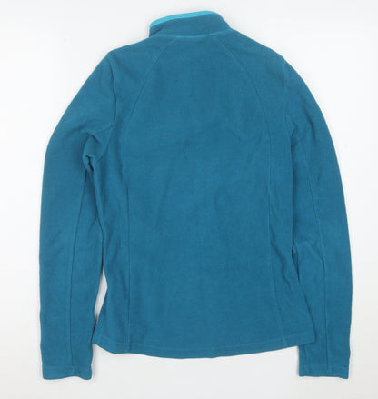 Decathlon Women Blue XS 1/4 Zip Fleece Pullover Sweatshirt