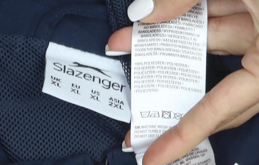 Slazenger Men's Blue 2XL Lightweight Full Zip Sports Jacket