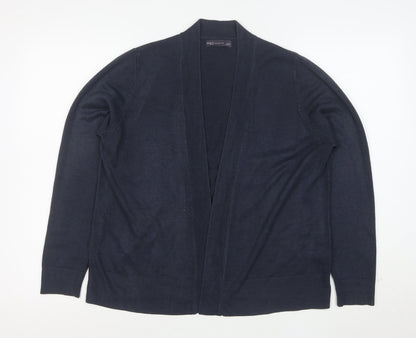 Marks and Spencer Women's Blue L Cardigan Knit Cotton Acrylic