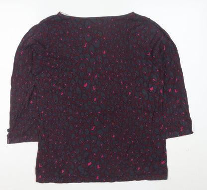 Next Women’s Multicoloured Animal Print Blouse UK 14 Cotton Blend