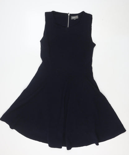 Apricot Women's Black Fit & Flare Sleeveless Knee Length Dress Size 12