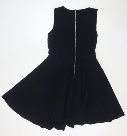 Apricot Women's Black Fit & Flare Sleeveless Knee Length Dress Size 12