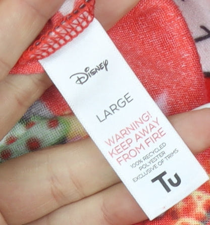 Tu Disney Womens Red Mickey Mouse Christmas Nightshirt Size L