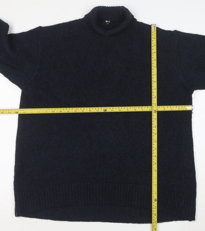 Uniqlo Women’s Black Wool Blend Roll Neck Long Sleeve Jumper M