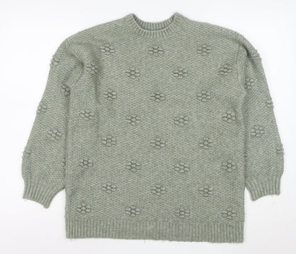 Marks and Spencer Women’s Green Wool Blend Knit Jumper Size S