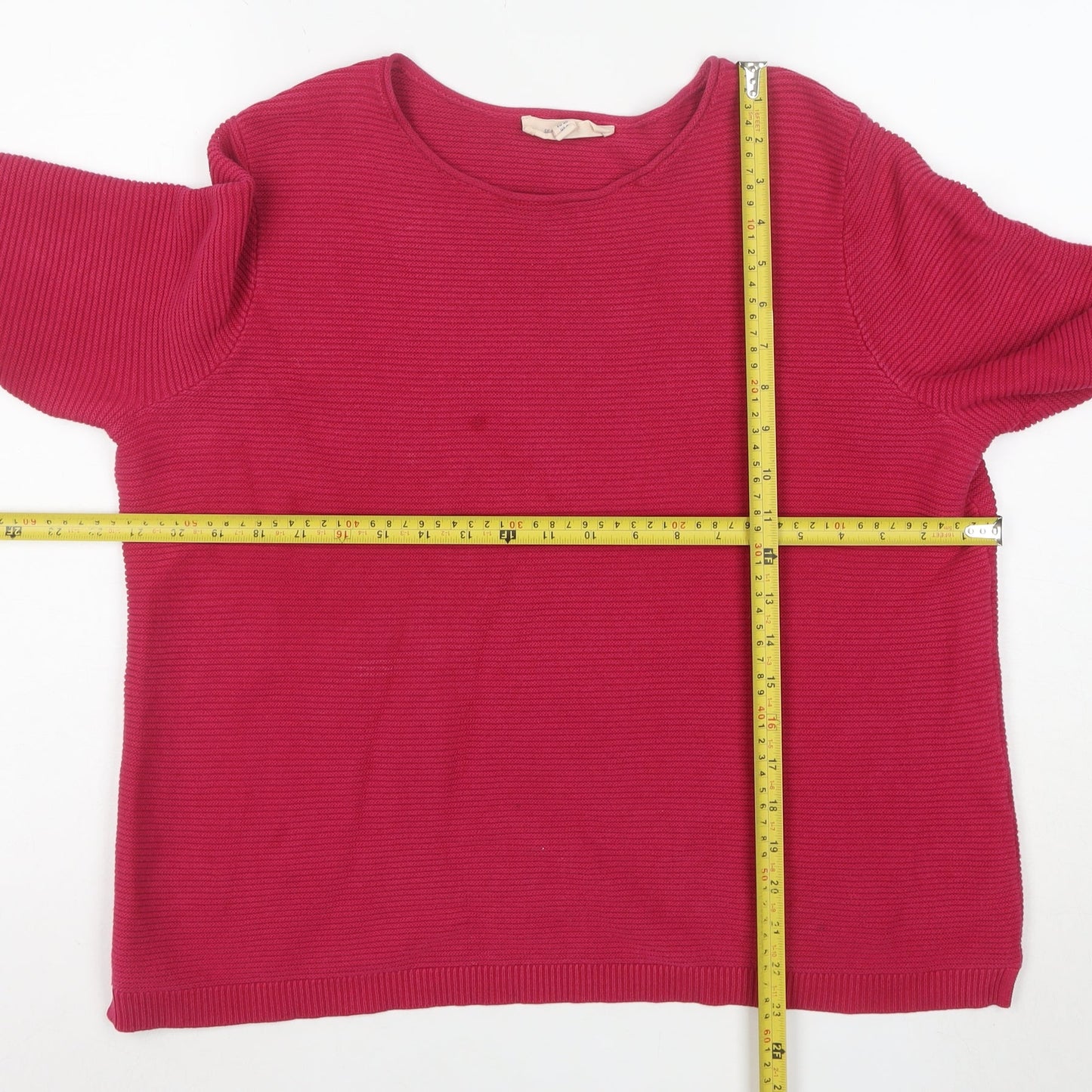 Seasalt Cornwall Women's Red Cotton Crew Neck Jumper Size 14