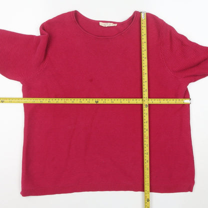 Seasalt Cornwall Women's Red Cotton Crew Neck Jumper Size 14