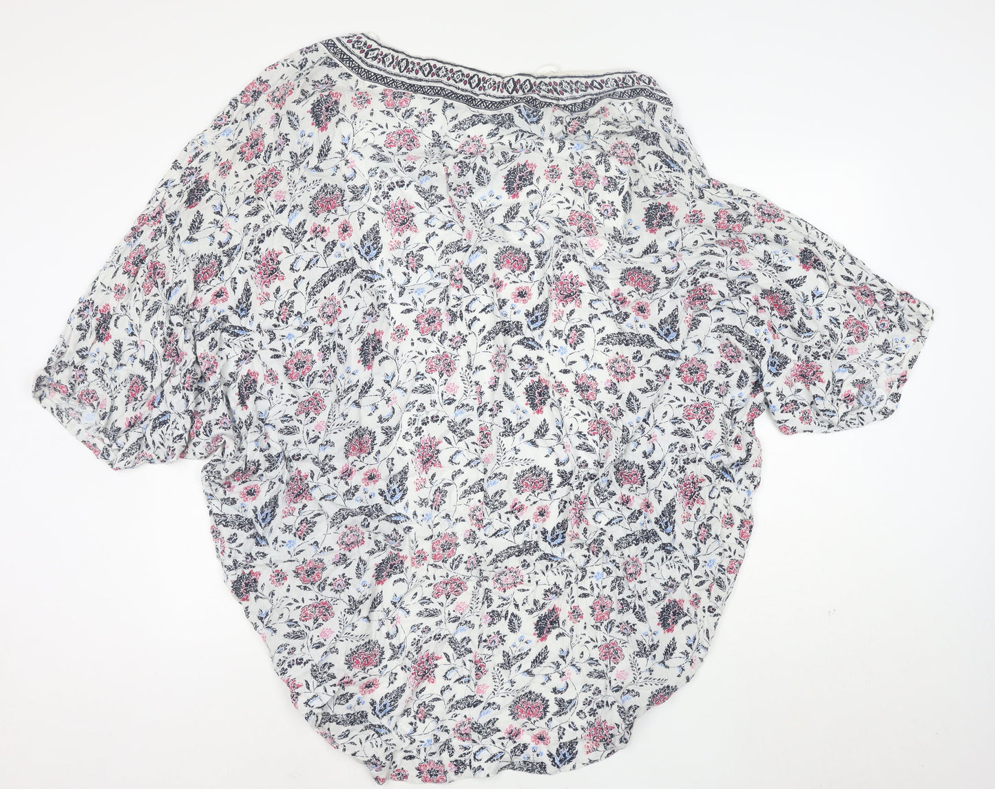 Monsoon Women’s Multicoloured Floral Kimono Blouse M