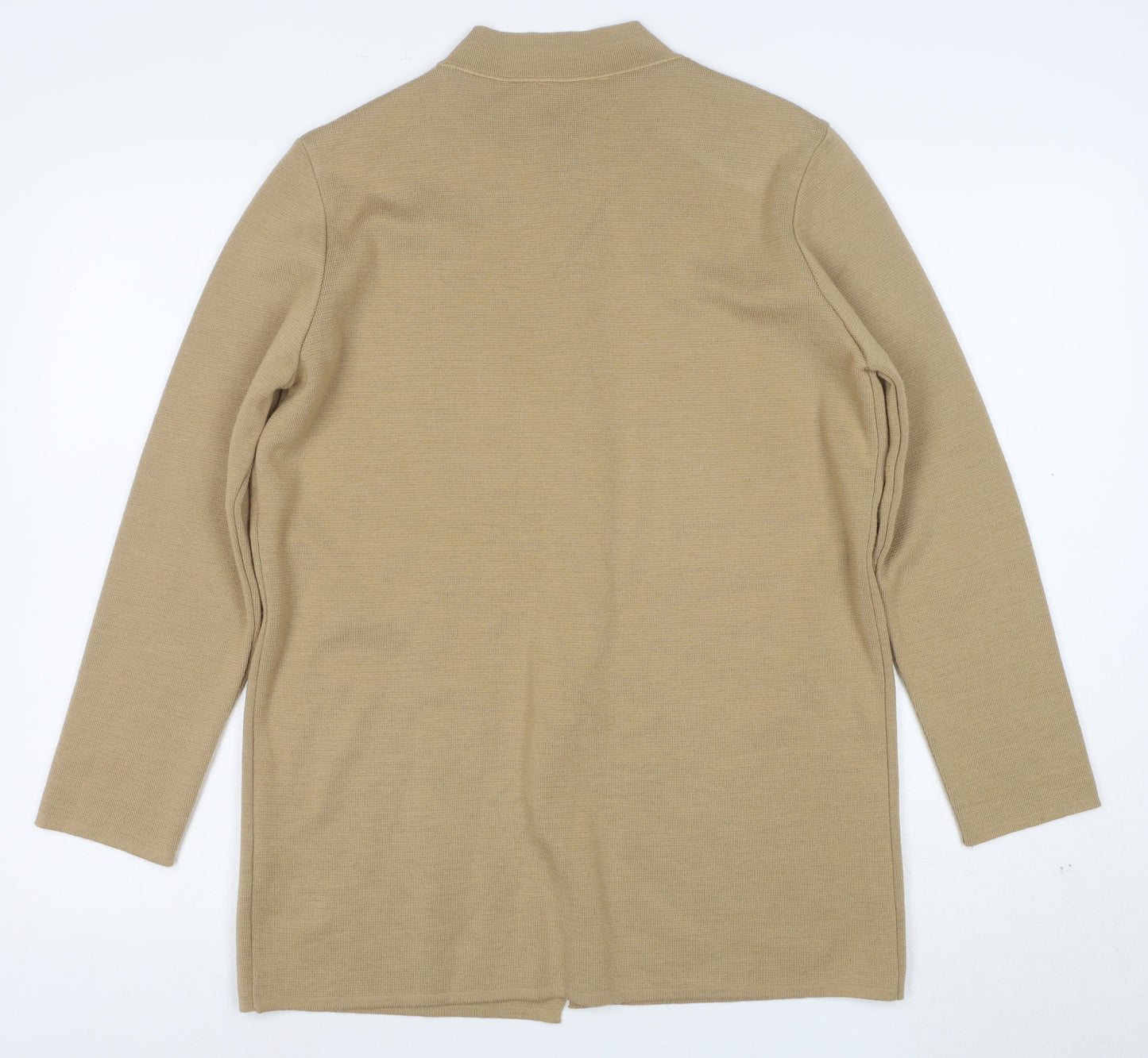 Marks and Spencer Women’s Beige Merino Wool Collared Cardigan Size 12