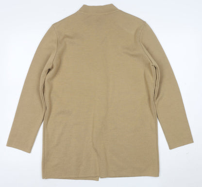 Marks and Spencer Women’s Beige Merino Wool Collared Cardigan Size 12