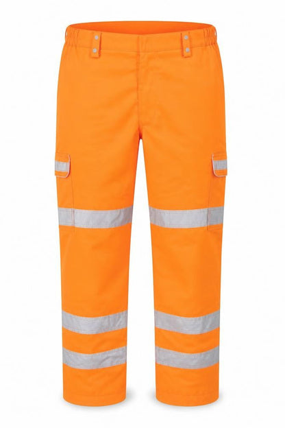 Pulsar Men's Orange High Visibility Workwear Trousers 44W 31L