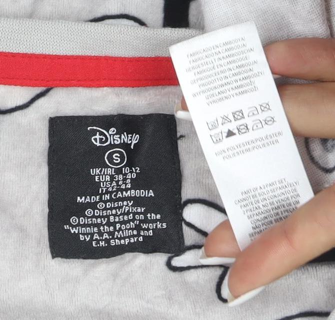 Disney Women's Grey Mickey Mouse Long Sleeve Fleece Nightshirt S