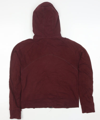 Goodmove Womens Burgundy Full Zip Hoodie Size 6 Cotton Blend