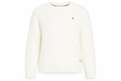Tommy Hilfiger Girls Ivory Cable Knit Wool Blend Jumper Size 164