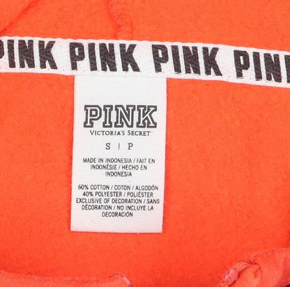 Victoria's Secret PINK Women's Orange S Half Zip Hoodie