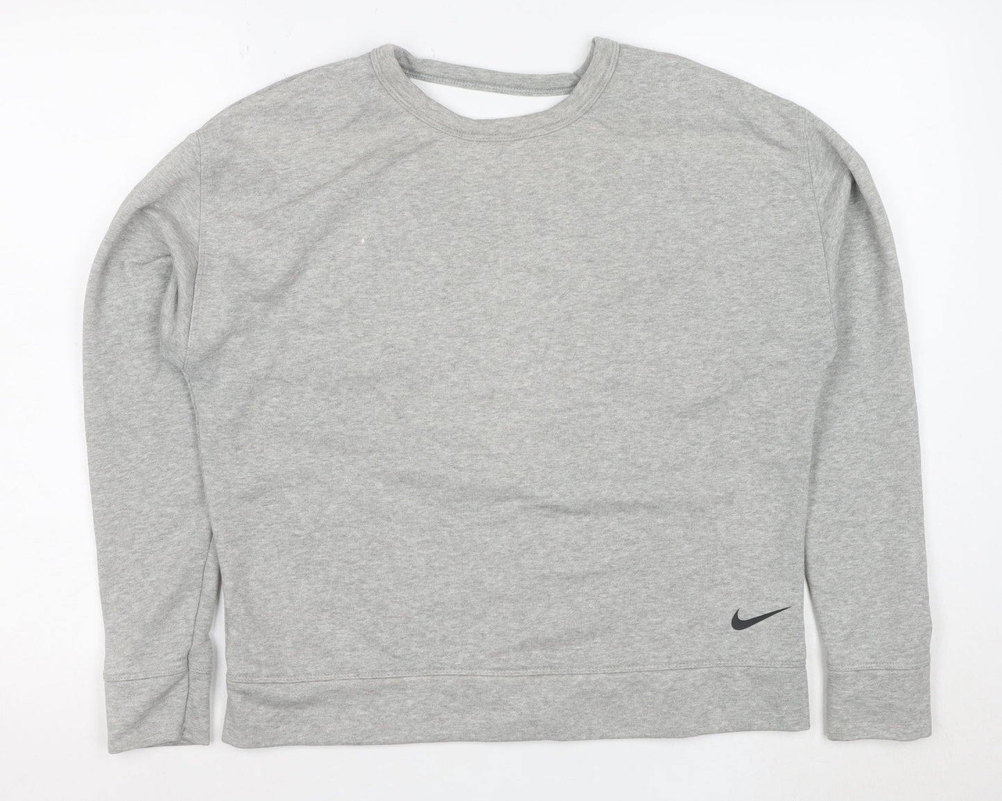 Nike Women's Grey Dri-FIT Pullover Sweatshirt Small Lightweight