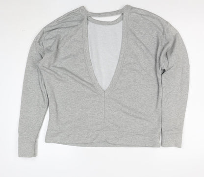 Nike Women's Grey Dri-FIT Pullover Sweatshirt Small Lightweight