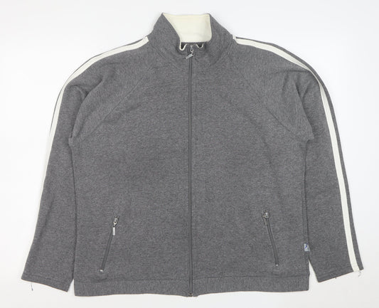 MS Sportswear Women's Grey Full Zip Hoodie Size 8 Cotton Blend