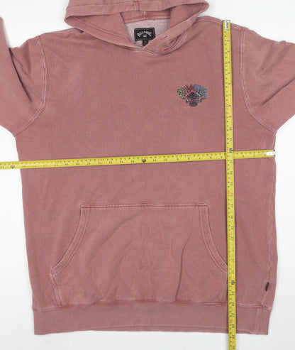 Billabong Women's Pink Pullover Hoodie XL Cotton Blend Surf Graphic