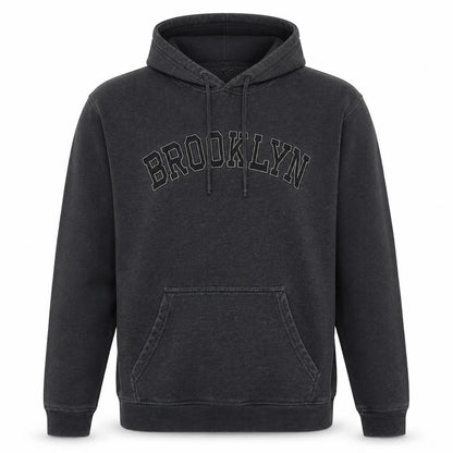 Zayan Mens Grey XL Pullover Hoodie Brooklyn Graphic Fleece