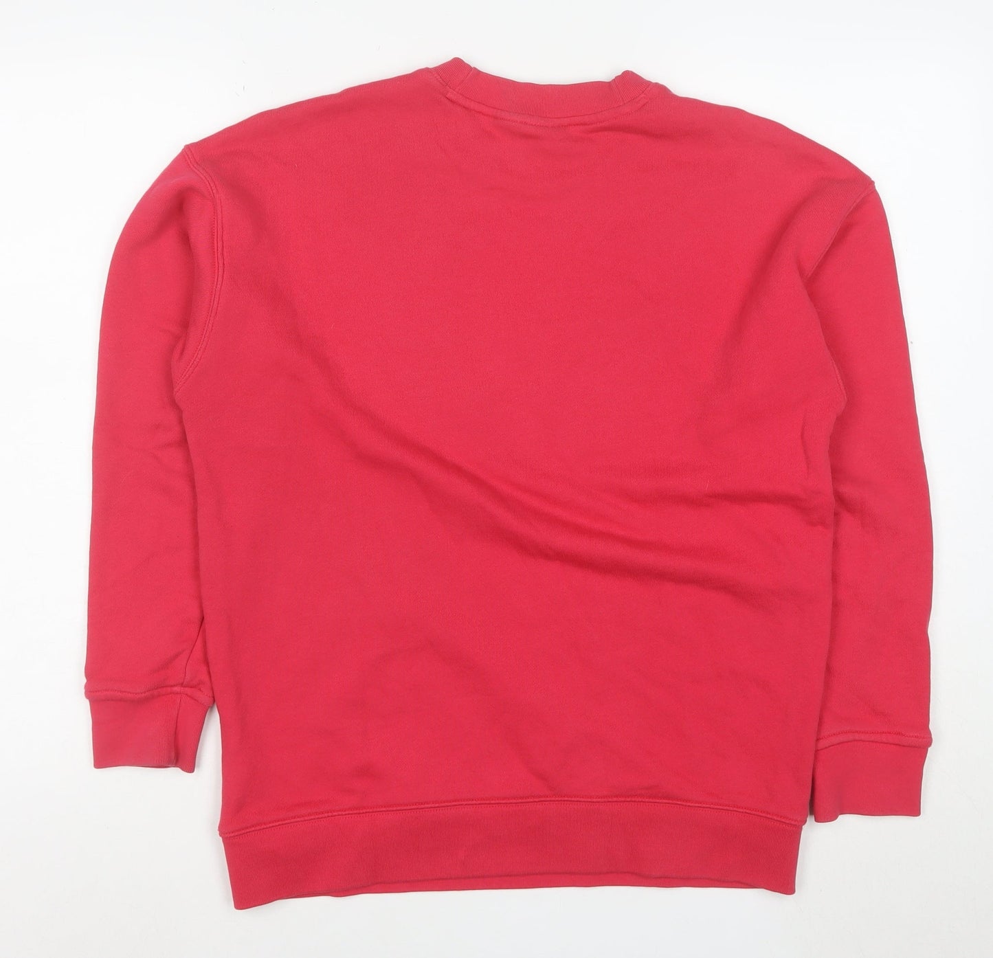 Adidas Womens Red Crew Neck Pullover Sweatshirt XS UK 6