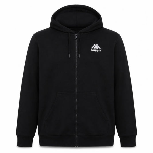 Kappa Women's Black XL Full Zip Hoodie Cotton Blend Sportswear