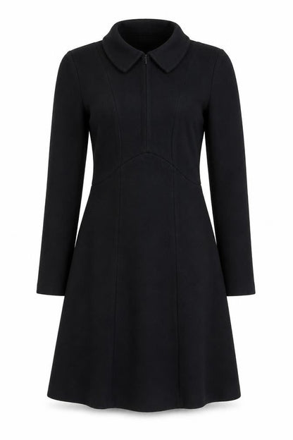 Marks & Spencer Womens Black Size 10 Fit & Flare Collared Dress