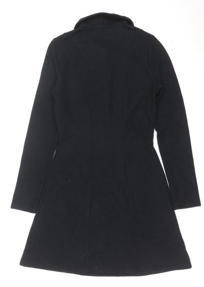 Marks and Spencer Womens Black Size 10 Fit & Flare Collared Dress