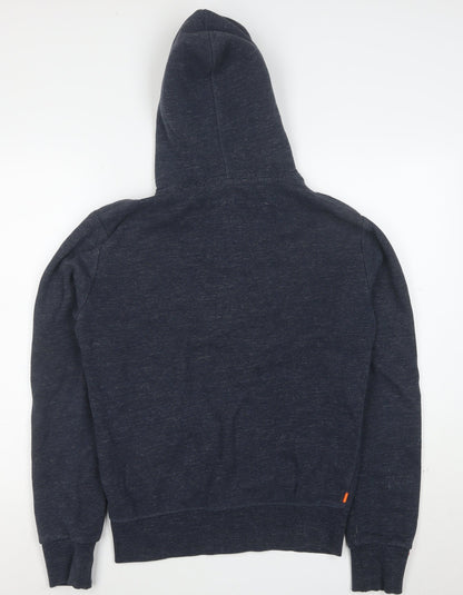 Superdry Men's Blue Full Zip Hoodie Size M Cotton Blend