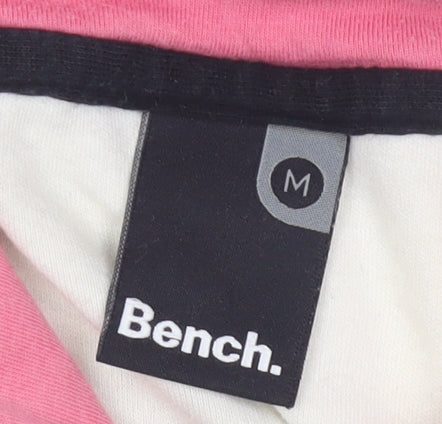 Bench Women's Grey Check Full Zip Hoodie Size M Cotton Casual
