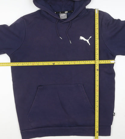 Puma Men's Blue Pullover Hoodie Size S Fleece Sportswear