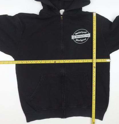 Fruit of the Loom Women's Black Full Zip Hoodie M Motörhead Print