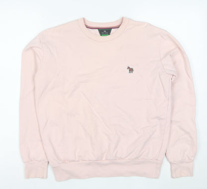 Paul Smith Men's Pink Crew Neck Sweatshirt M Cotton Jersey
