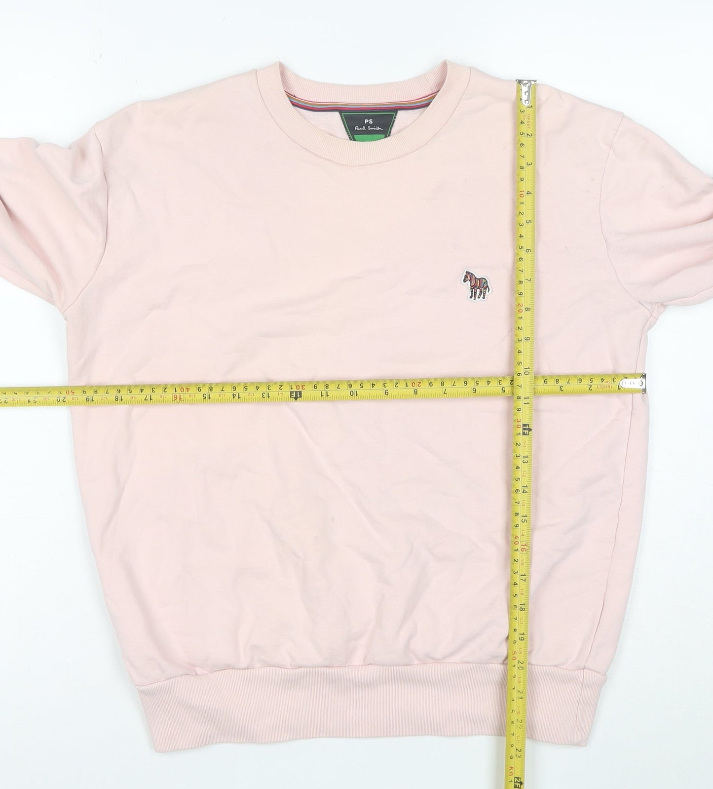 Paul Smith Men's Pink Crew Neck Sweatshirt M Cotton Jersey