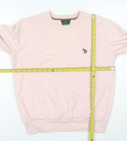 Paul Smith Men's Pink Crew Neck Sweatshirt M Cotton Jersey