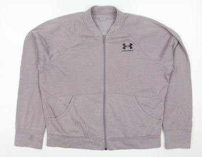 Under Armour Men’s Grey Full Zip Sweatshirt Size S Relaxed Fit