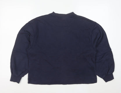 GANT Womens Navy Blue Cotton Crew Neck Pullover Sweatshirt Size M