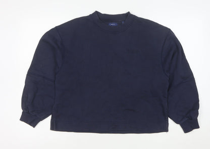 GANT Womens Navy Blue Cotton Crew Neck Pullover Sweatshirt Size M
