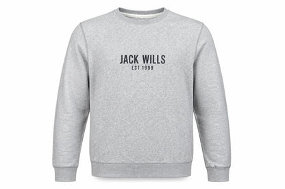 Jack Wills Men’s Grey Logo Pullover Sweatshirt L Regular Fit