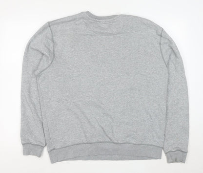 Jack Wills Men’s Grey Logo Pullover Sweatshirt L Regular Fit