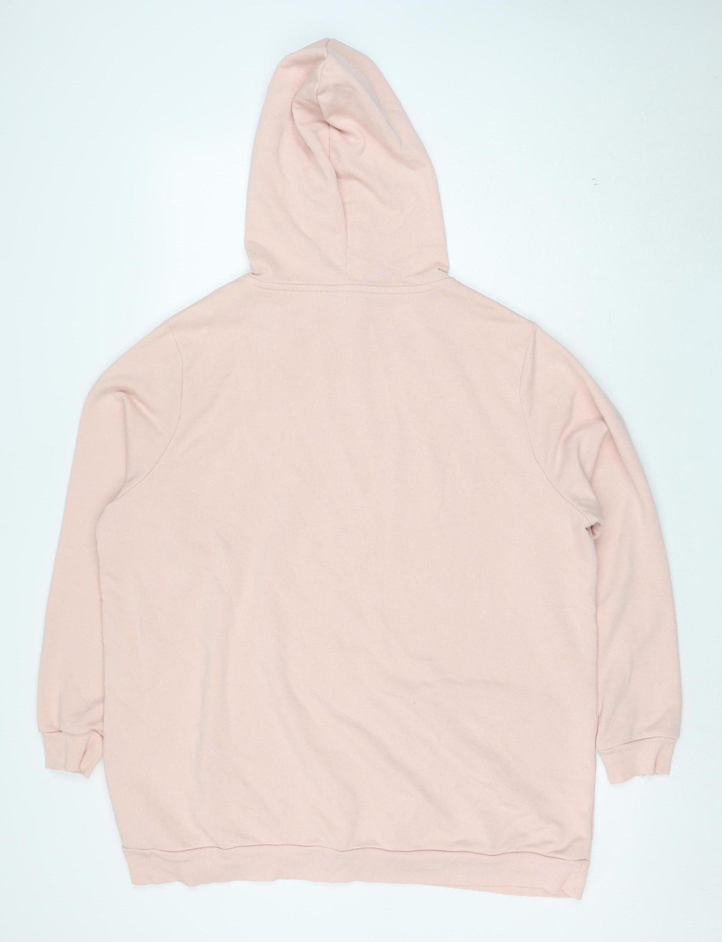 Marks and Spencer Women's Pink Pullover Hoodie Size 22 Cotton Blend