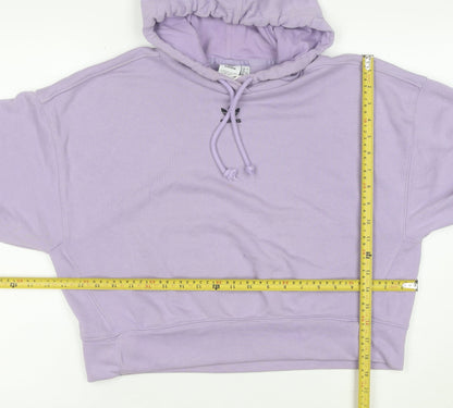 Adidas Womens Lilac Hoodie Size 10 Pullover Cotton Blend Casual