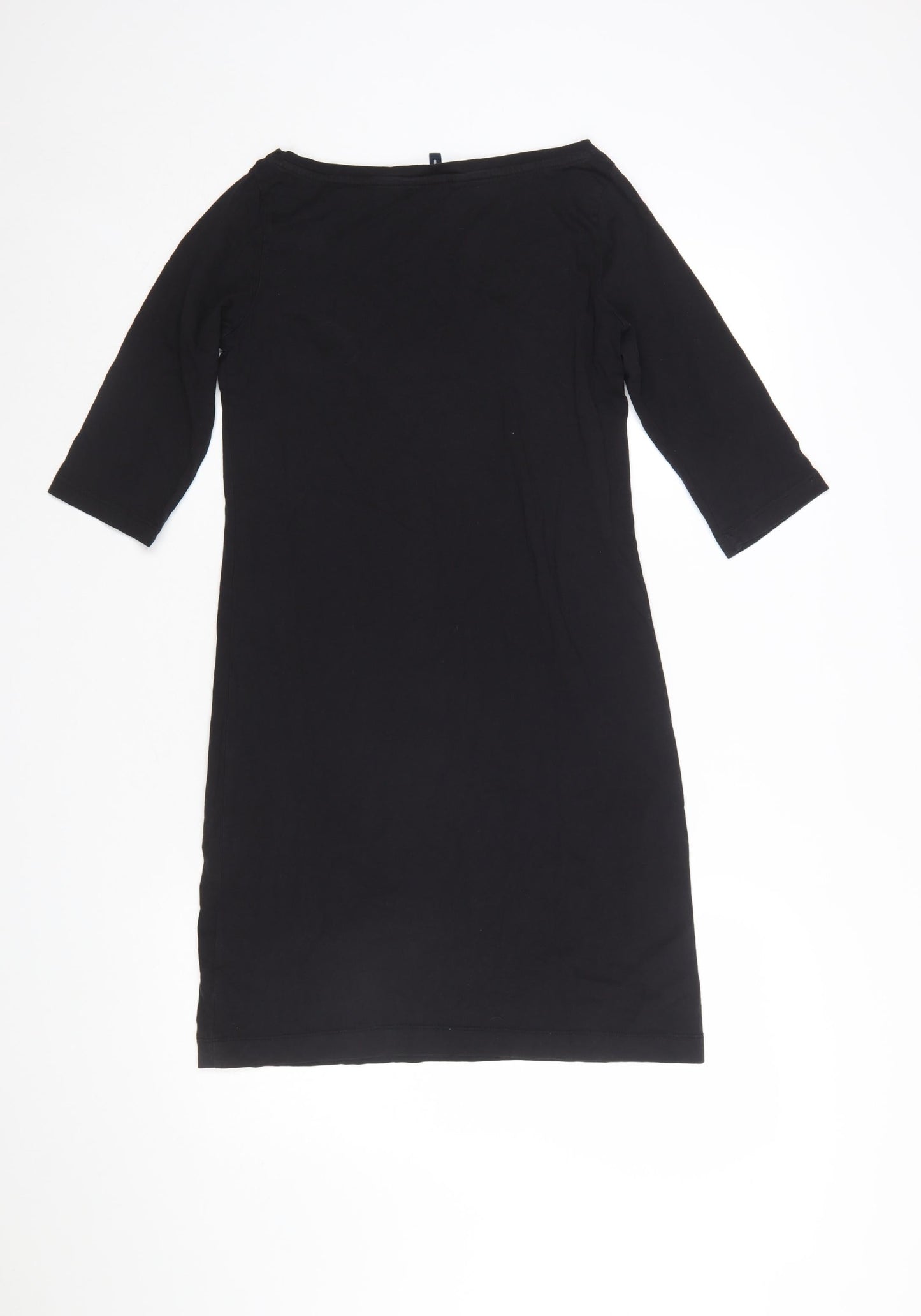 French Connection Women's Black Cotton Shift Dress Size 8