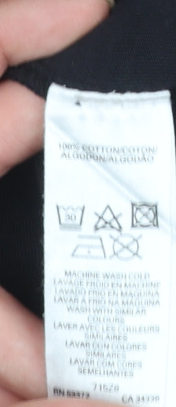 French Connection Women's Black Cotton Shift Dress Size 8