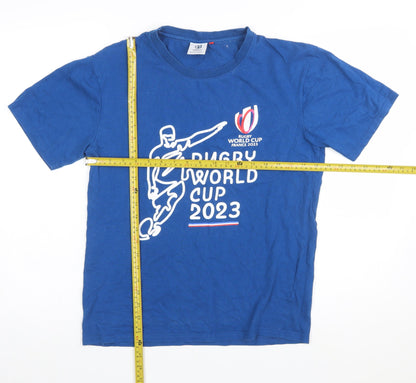 Rugby World Cup 2023 Blue Men’s Small Graphic Cotton T-Shirt