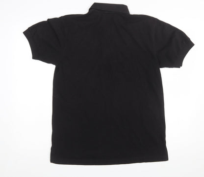 Timberland Men’s Black Cotton Polo Shirt M Regular Fit Casual