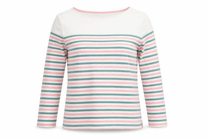 Crew Clothing Company Women’s Multicoloured Striped Cotton Long Sleeve T-Shirt Size 16