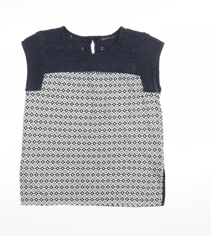 Marks and Spencer Women’s Blue Geometric Tunic Blouse Size 8